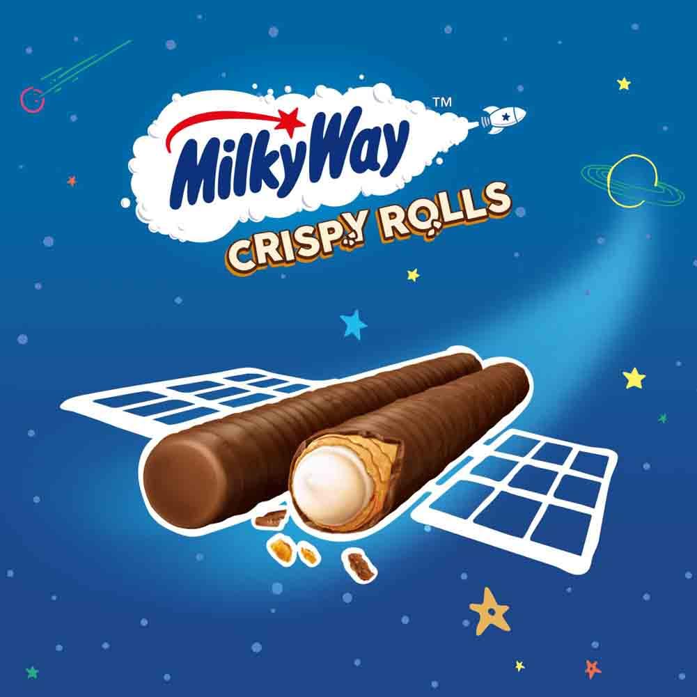 Milky Way Crispy Rolls, Milk Chocolate Biscuit Snack Bar, 24 x 22.5 g 4