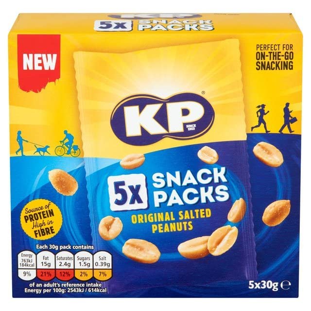 KP Salted Peanuts Multipack, 5 x 30g 3