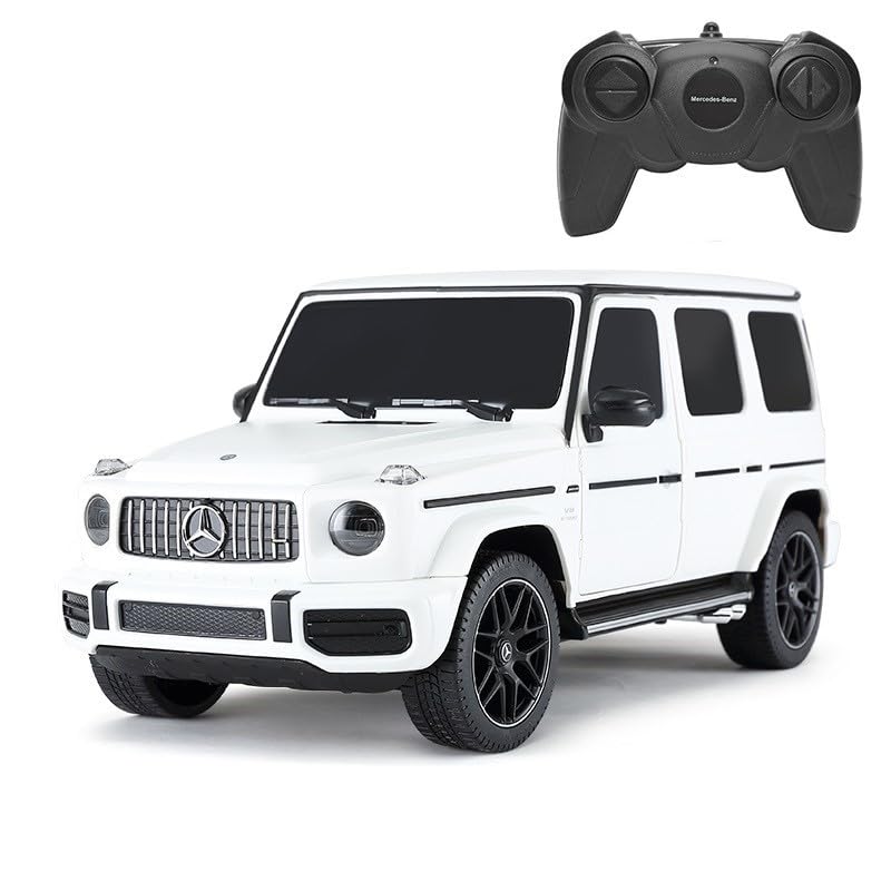 CMJ RC Cars Officially Licensed Mercedes Benz G63 AMG 1:24 Scale RC Car, White 1