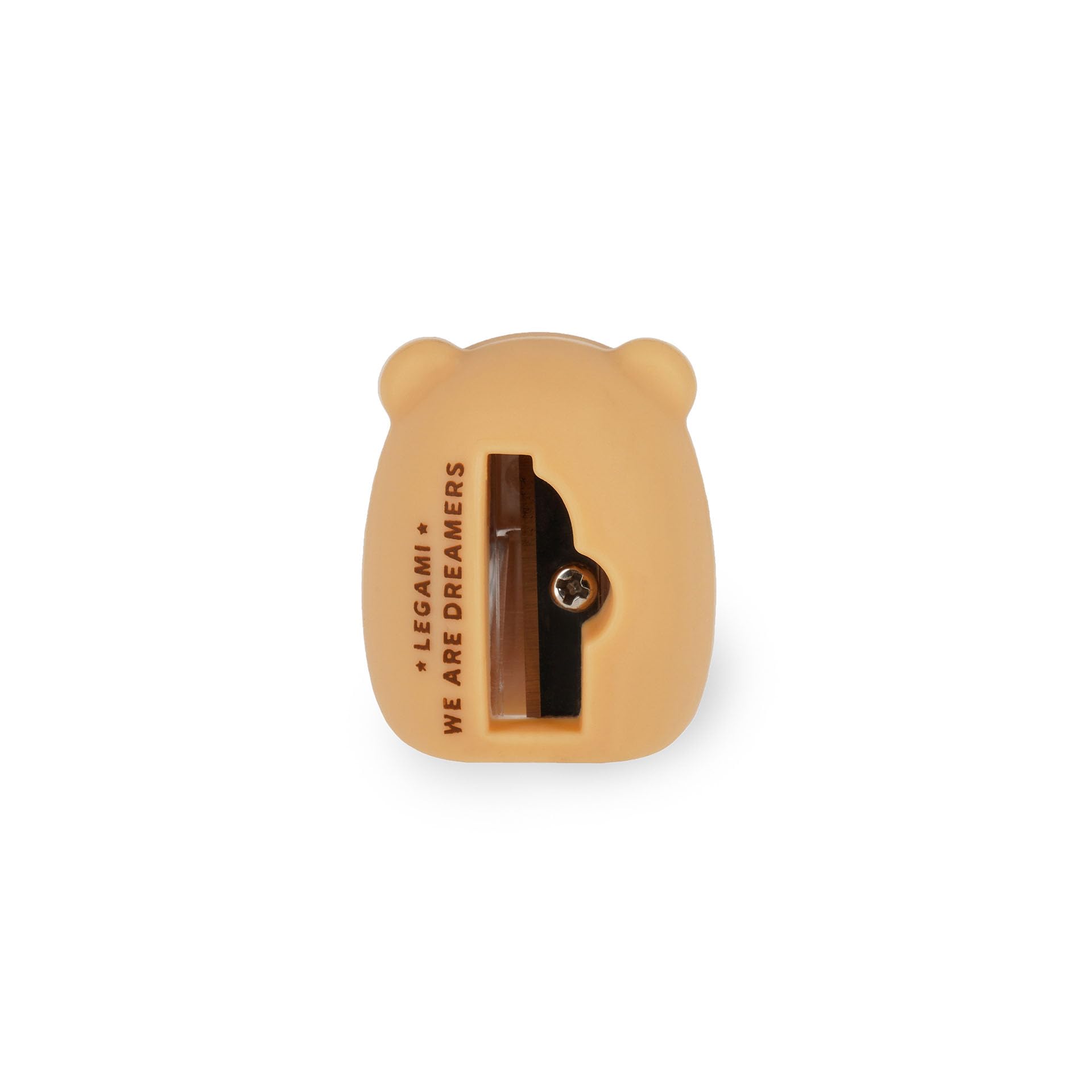 Legami Mini Friends Teddy Bear Pencil Sharpener - Soft Non-Slip Design for Kids