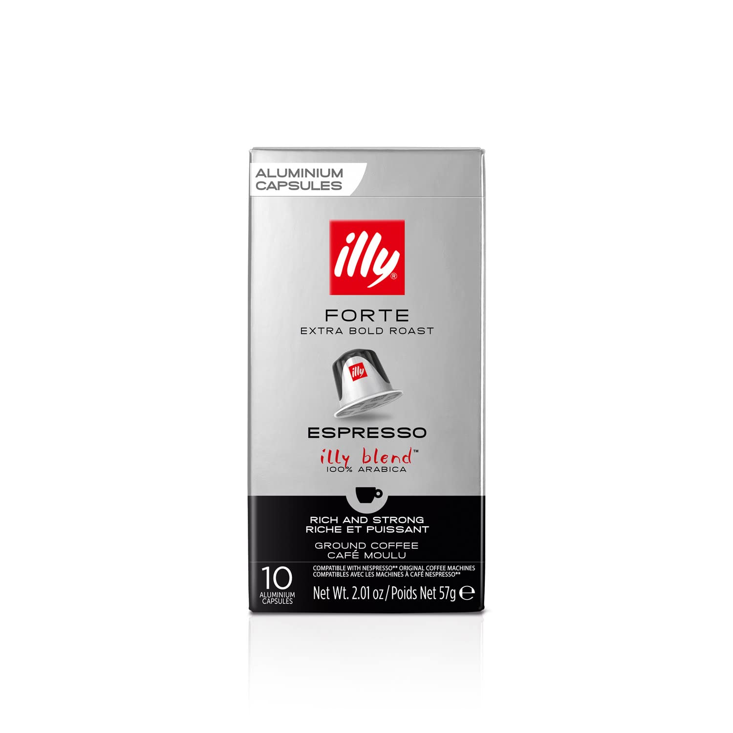 illy Forte Roast Nespresso Compatible Aluminium Coffee Capsules, 100% Arabica Blend 1