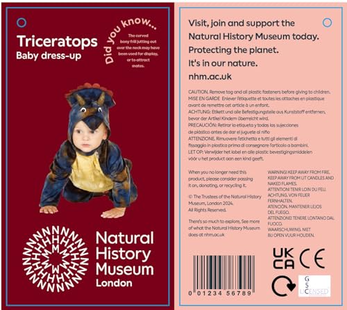 PRETEND TO BEE Baby Triceratops Dinosaur Dress Up Costume - Toddler & Kids Pretend Play 10