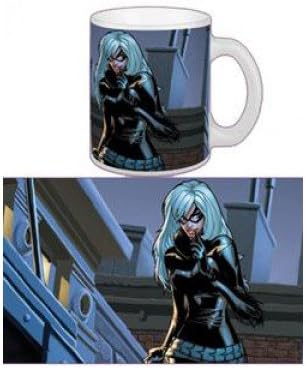 Black Cat Mug - Marvel Heroin Comics - White