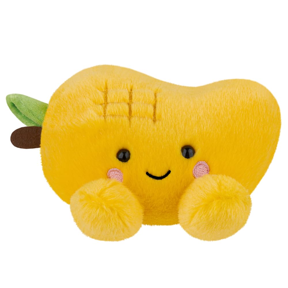 AURORA Palm Pals Amit Mango Soft Toy - 13cm Yellow Plush | Suitable from Birth