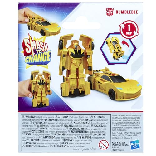 Transformers EarthSpark Bumblebee 1-Step Smash Changers Action Figure | 10 cm 11