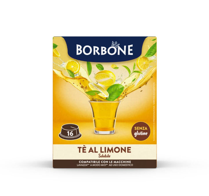 Caffè Borbone Lemon Tea - 96 Capsules (6 Packs of 16) - Compatible with Lavazza A Modo Mio