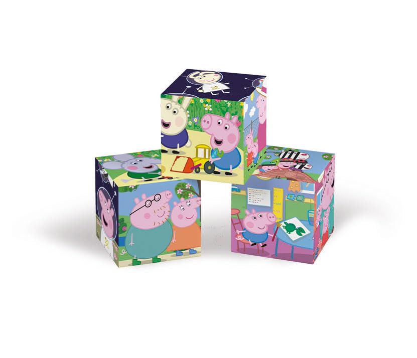 Clementoni Peppa Pig 6-Piece Cube Puzzle - Educational Toddler Puzzle for Ages 2+ 2
