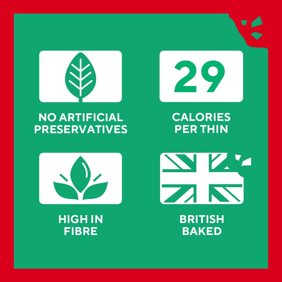 Ryvita Rosemary & Sea Salt Thins | 6 x 125g | Fibre-Rich Crackers | Dipping, Snacking, Sharing | Made in UK 2