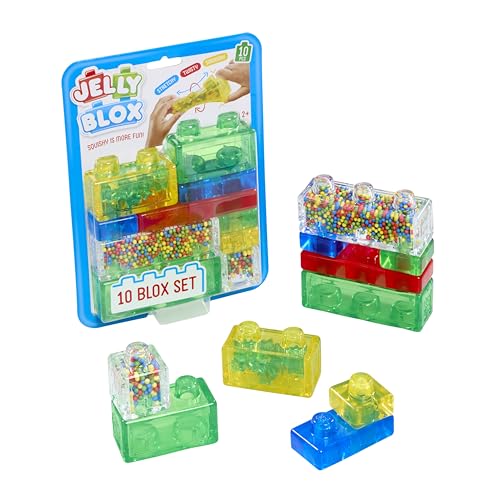 Jelly Blox - 10 Blox Set for Toddlers & Preschoolers | Squishy Building Fun 2