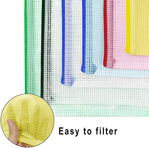GoodtoU A4 Plastic Zip Lock Wallets - 36 Pack, Water Resistant Mesh Document Folders 4