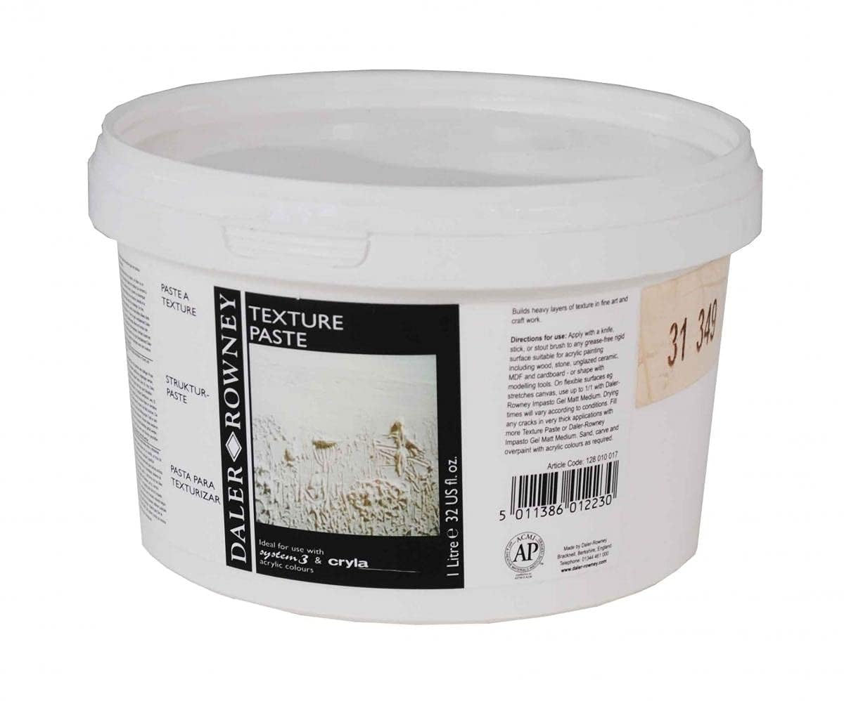 Daler Rowney Texture Paste - Heavy Layer Building | 250 ml | Matt White Finish