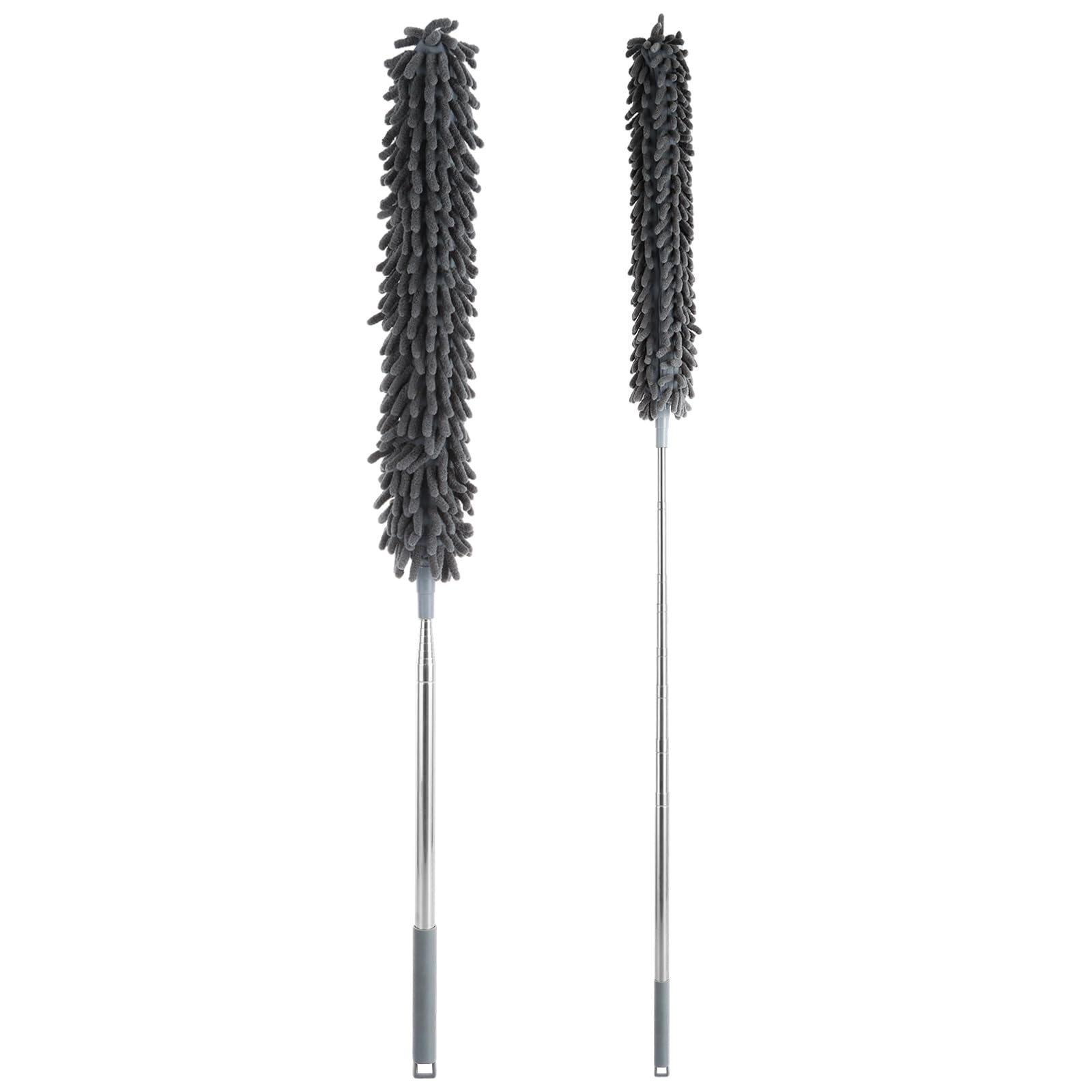 ASelected Extendable Feather Duster - 2.8m Reach | Microfiber Head | Stainless Steel Pole 1