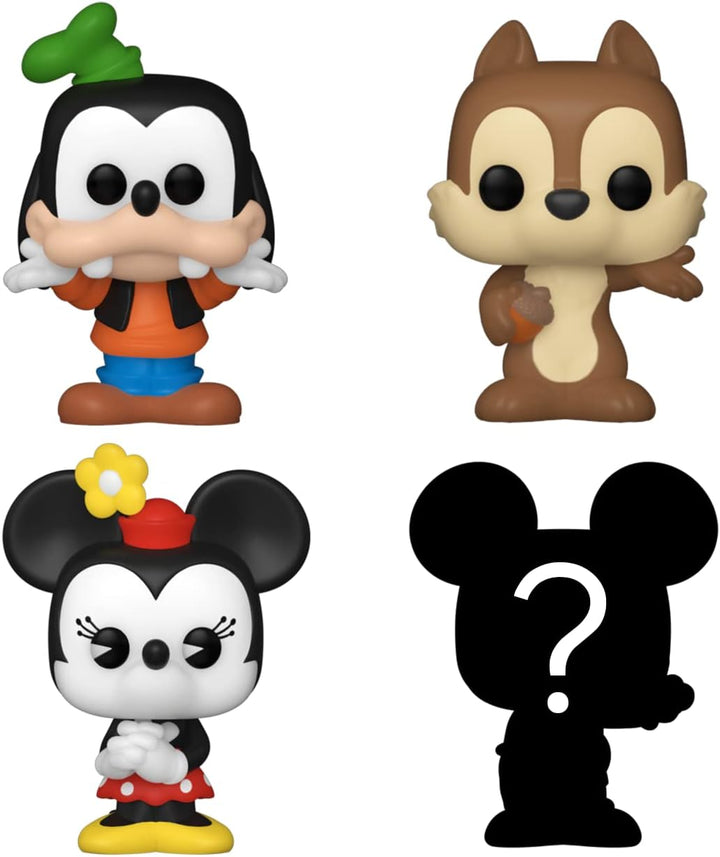 Funko Bitty POP! Disney - Goofy, Chip, Minnie Mouse (Hands Folded) & Mystery Figure Vinyl Collectible 4-Pack