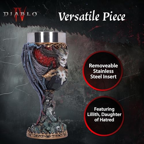 Nemesis Now Diablo IV - Lilith Resin Goblet (B6442X3) 6