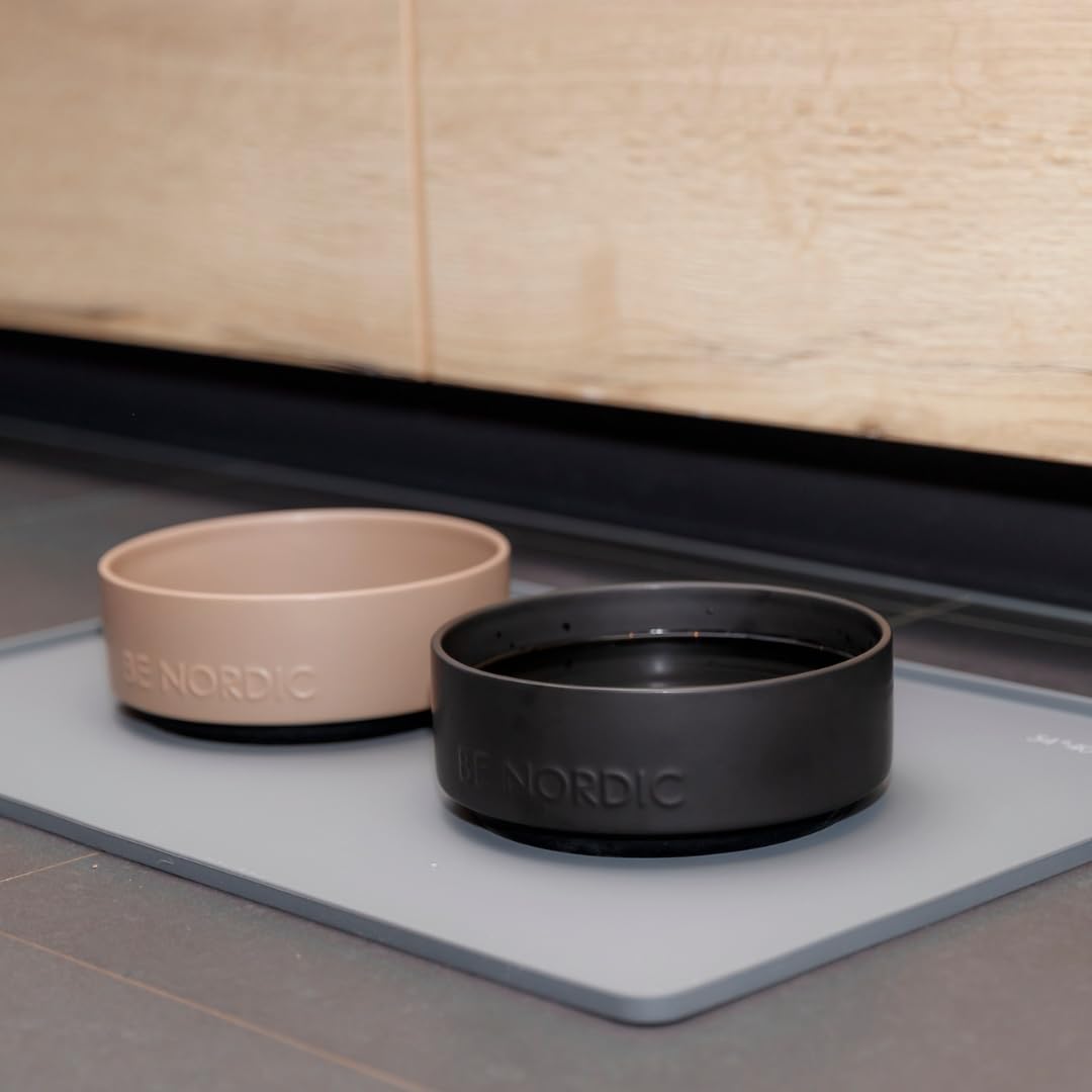 TRIXIE BE NORDIC Ceramic Dog Bowl - 500 ml Capacity | Black | Nonslip Base 3