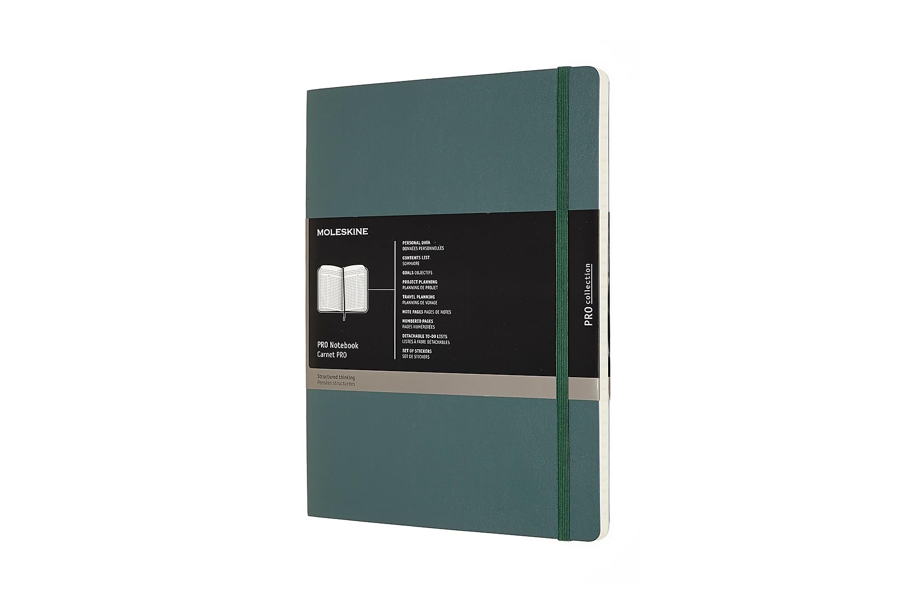 Moleskine Pro Notebook - Professional Work Planner | Soft Cover | Forest Green | XL 19x25 cm