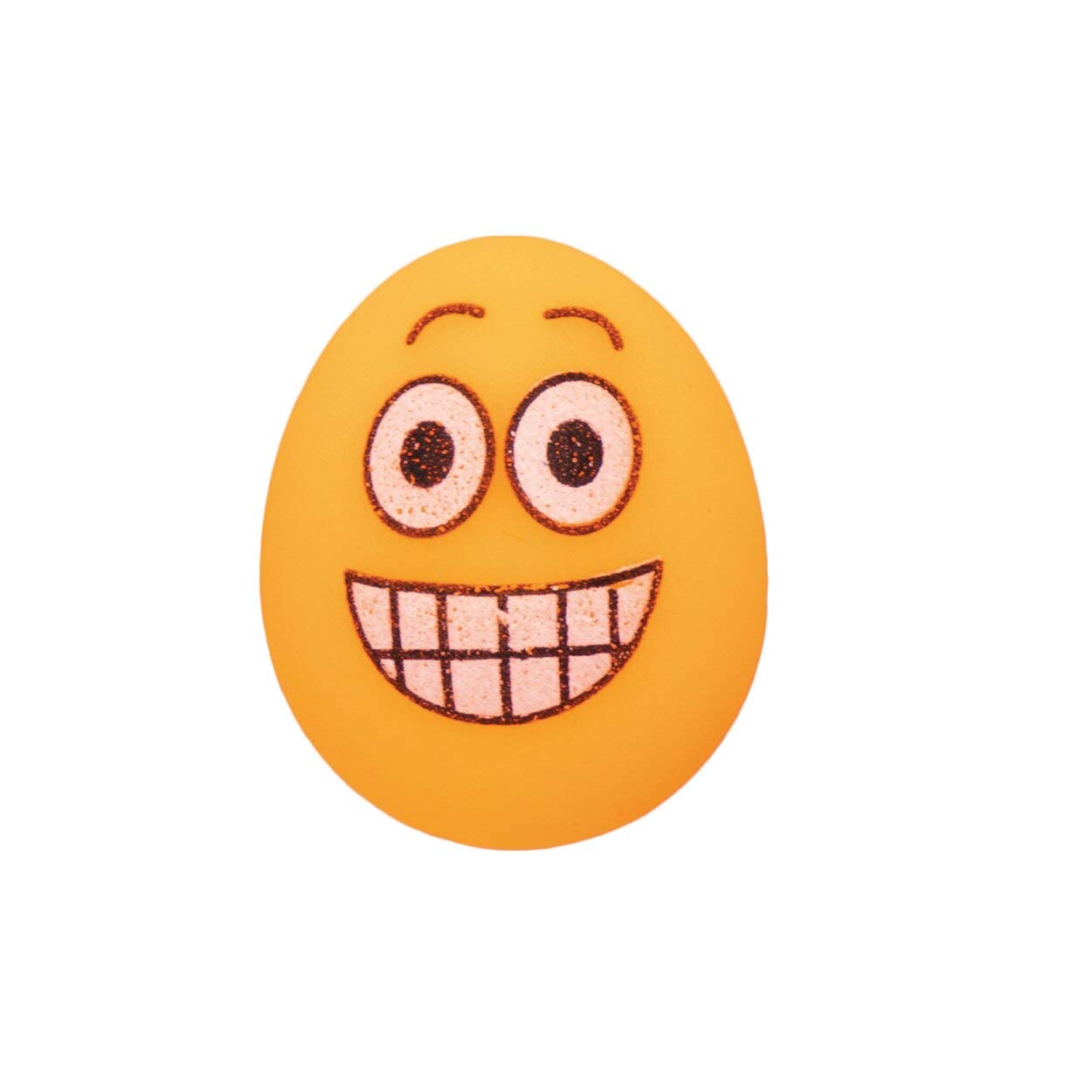 Baker Ross Mini Funky Face Egg Bouncy Balls - Pack of 10 | Rubber Novelty Toys | Ages 3+ 5