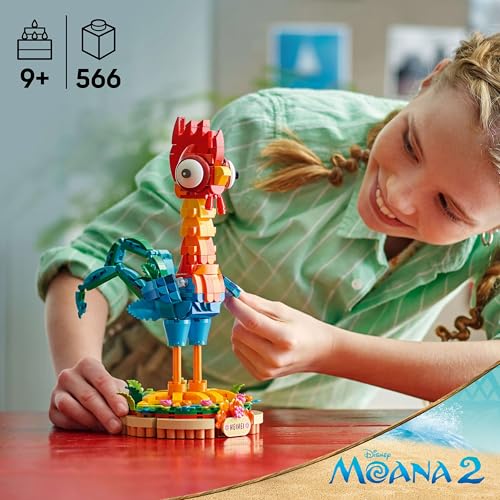 LEGO ǀ Disney Moana 2 Heihei Buildable Animal Toy - Posable Chicken Figure with Stand for Kids 9+ 3