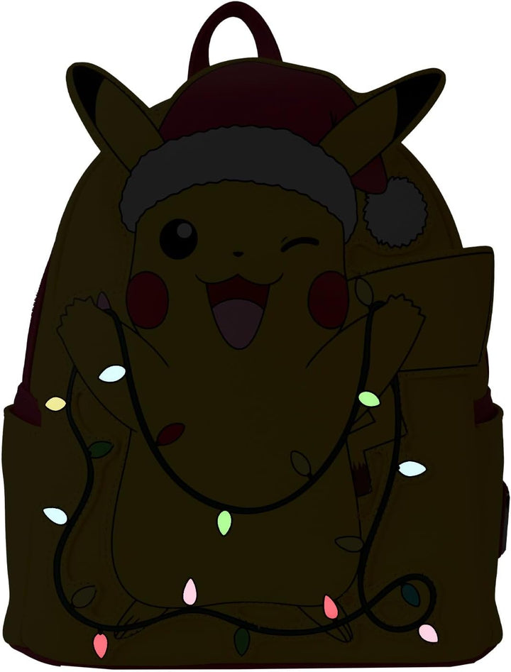 Loungefly Pokémon Santa Pikachu Christmas Lights Mini Backpack (PMBK0301)