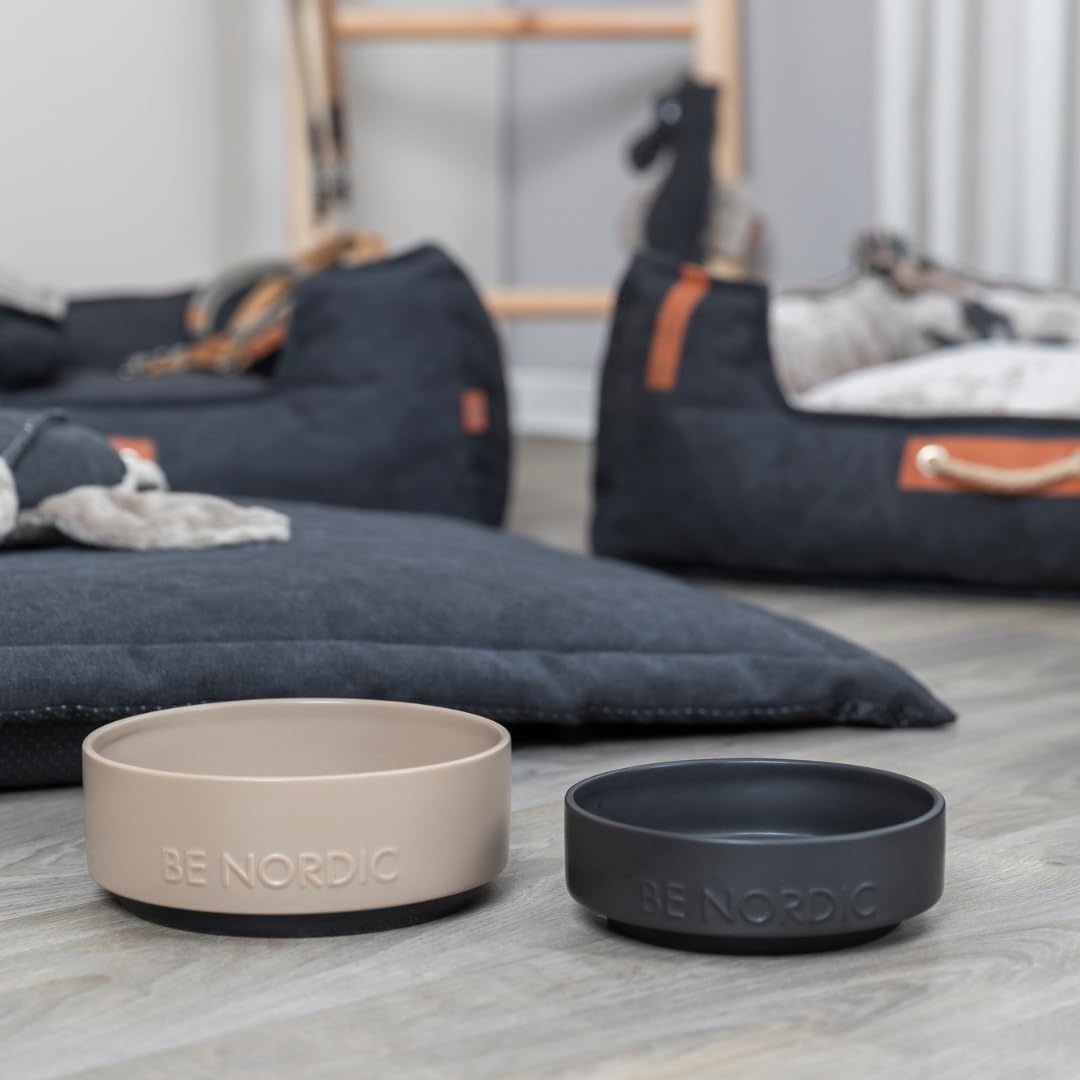TRIXIE BE NORDIC Ceramic Dog Bowl - 500 ml Capacity | Black | Nonslip Base 4