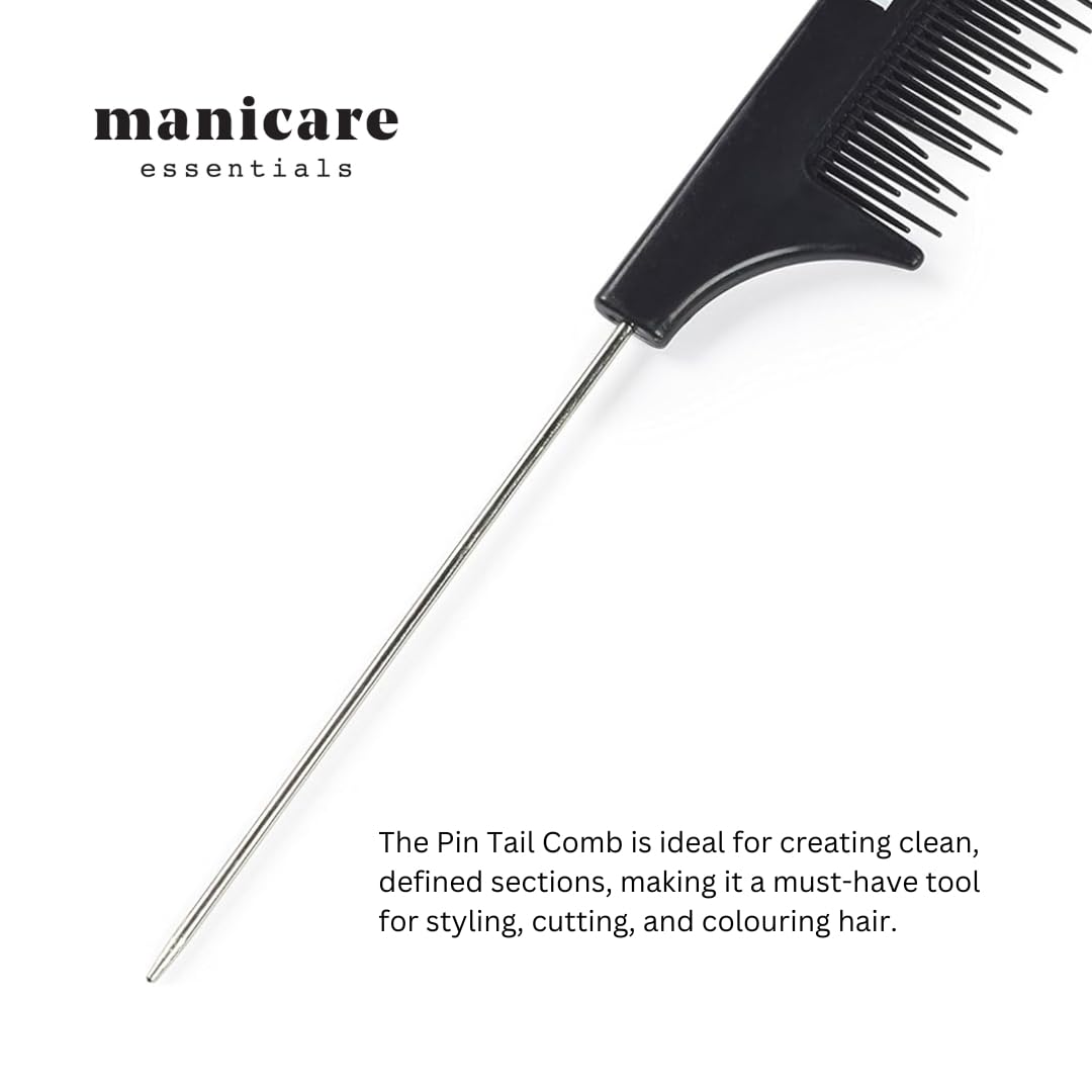 Manicare Pin Tail Comb - Anti-Static, Heat Resistant, Sectioning Tool 4