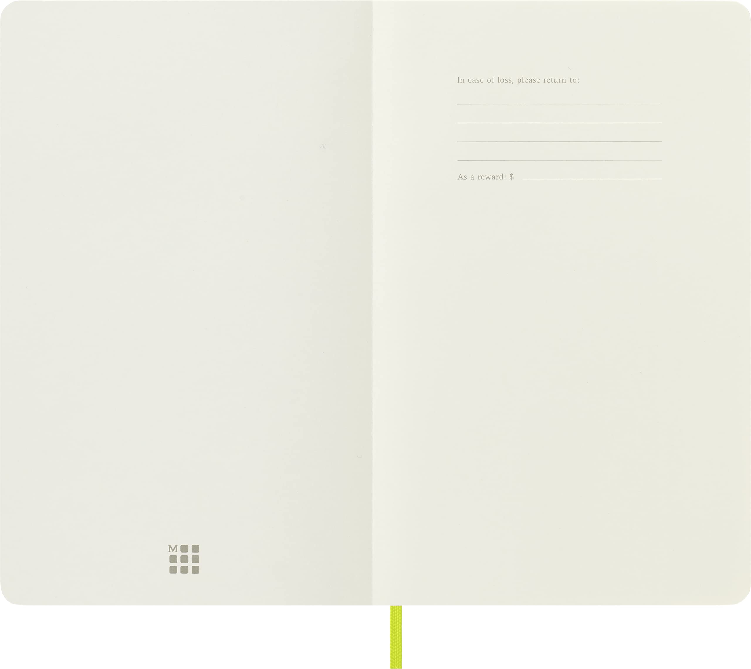 Moleskine Classic Notebook - Plain Layout | Soft Cover | Large 13 x 21 cm | Lemon Green 2