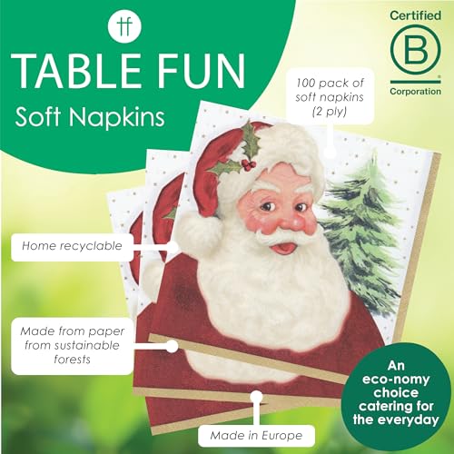 Talking Tables Santa Claus Christmas Napkins 33cm 100 Pack 8