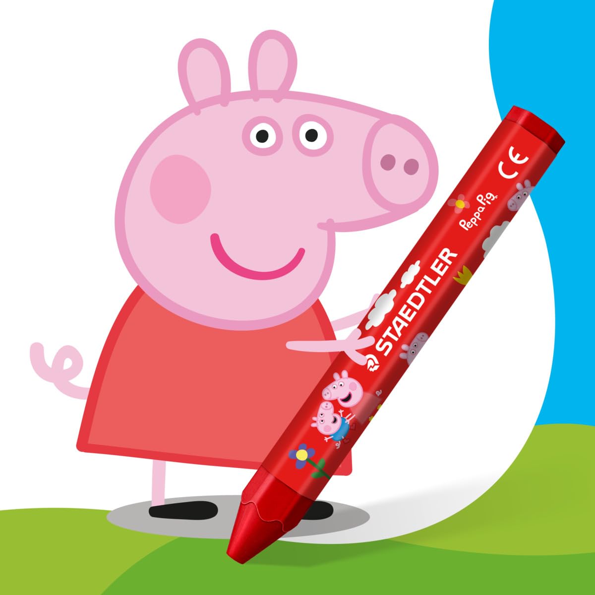STAEDTLER Peppa Pig x Noris Junior Jumbo Wax Crayons - Ergonomic Hexagonal Shape | Assorted Colors 4