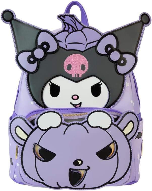 Loungefly Sanrio Kuromi Pumpkin Glow Mini Backpack (Multi, Mini)