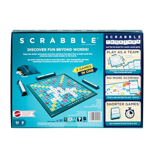 Mattel Games Scrabble German Edition Board Game HWD45