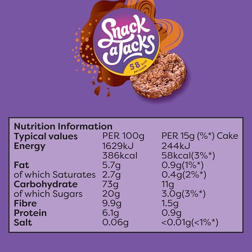 Snack a Jacks Jumbo Chocolate Chip Rice Cakes 180g (Case of 8) 2