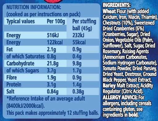 Paxo Chestnut & Cranberry Stuffing Mix, Perfect for Christmas Dinners, 170g 3