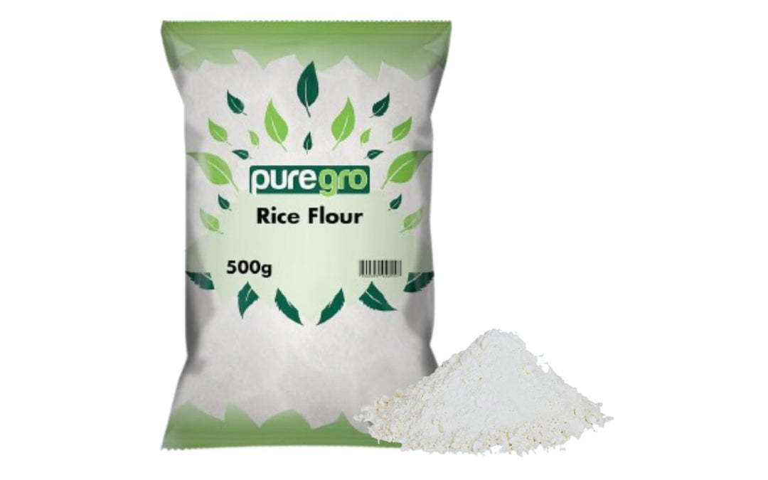 Puregro - Rice Flour 500g | 100% Pure, Finely Milled | Baking & Cooking Essential