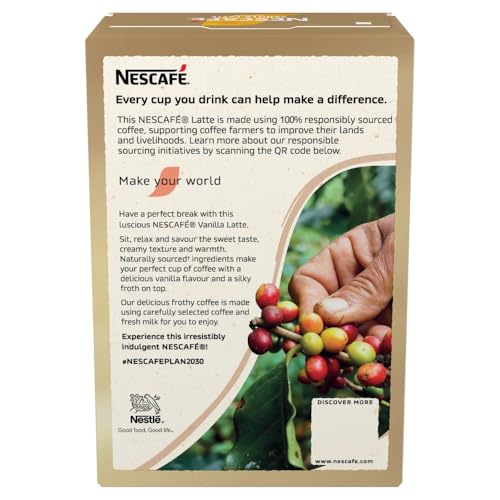 NESCAFÉ Vanilla Latte Instant Coffee 7 x 18.5g Sachets
