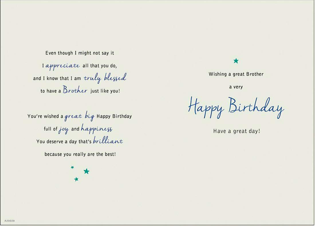 Piccadilly Greetings Birthday Card - 5 Verse Message | 9 x 6 Inch | Includes Envelope 4