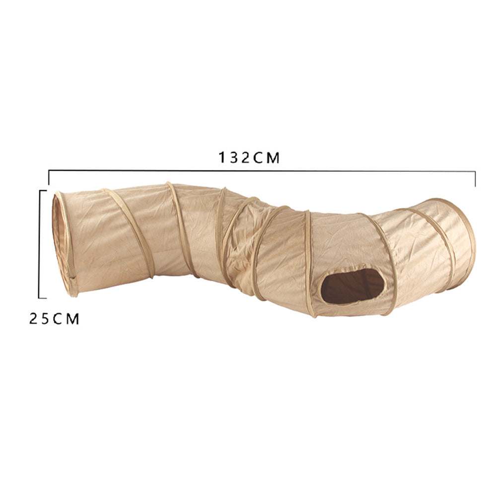 Yachew Collapsible S-Shape Cat Tunnel - Interactive Pet Play Tunnel with Peepholes 9