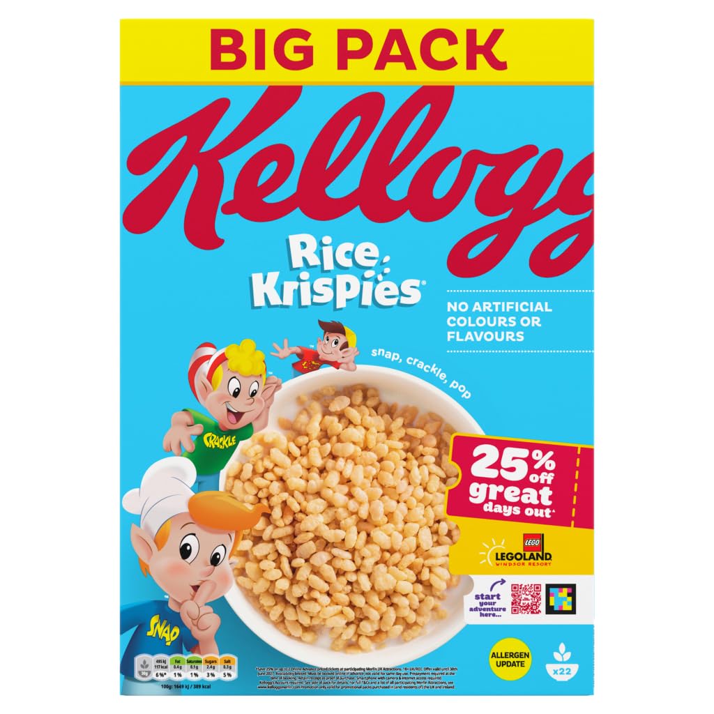 Kellogg's Rice Krispies Cereal - Toasted Puffed Rice, Fortified with Vitamins and Iron | 660g 1