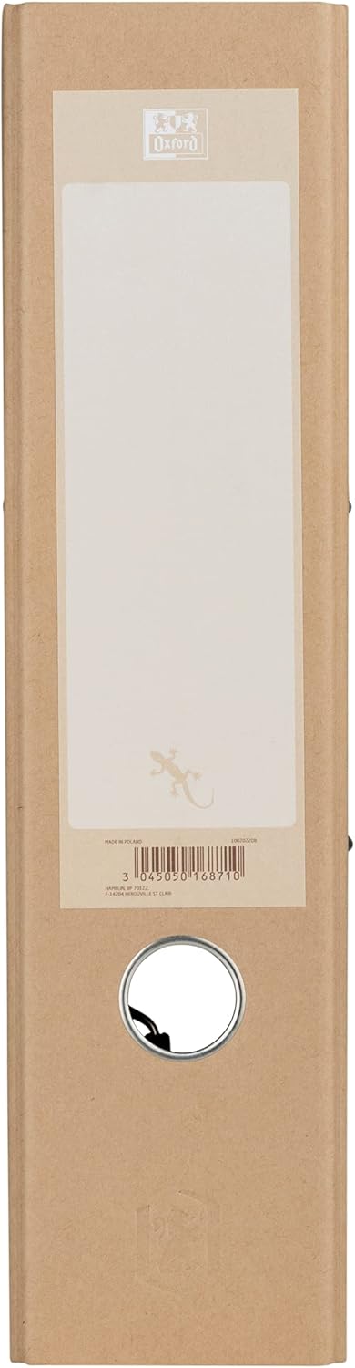 Oxford A4 Lever Arch File, Touareg, Natural, Pack of 3 Folders,A4,8 cm Brown