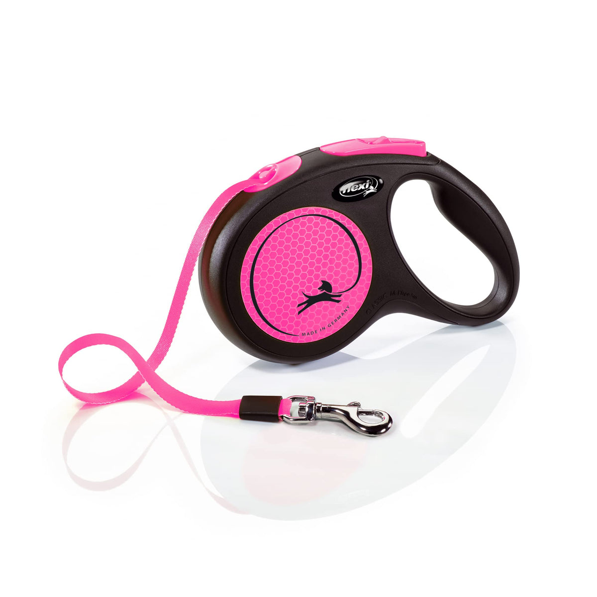 flexi Neon Retractable Dog Lead - 5 m, Medium, Pink