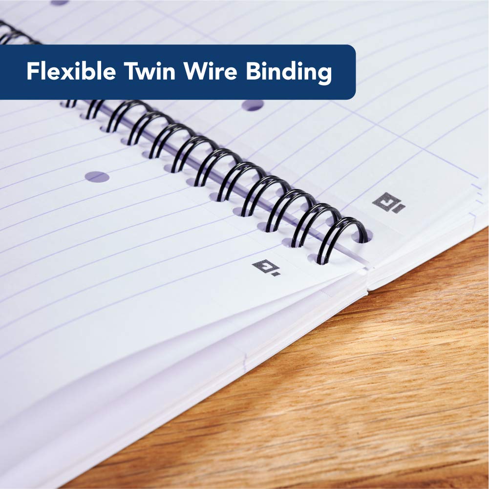 Oxford My Notes A5 Wirebound Notebooks - Ruled, Perforated, 200 Pages, Pack of 3 Navy 4