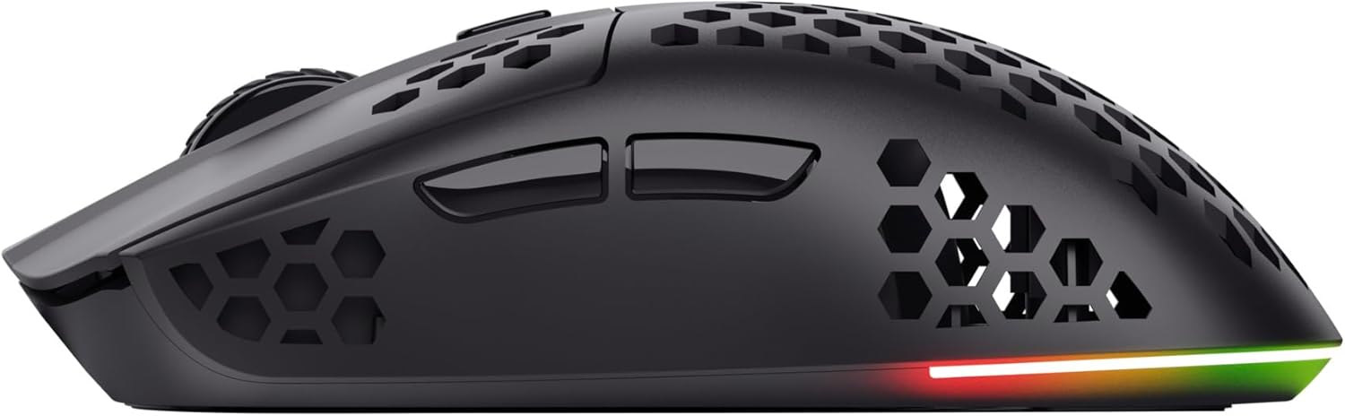 Trust Gaming GXT 929 Helox Wireless Gaming Mouse – Ultra-Light 75g with RGB, 2.4 GHz, Rechargeable, 80-Hour Battery 2