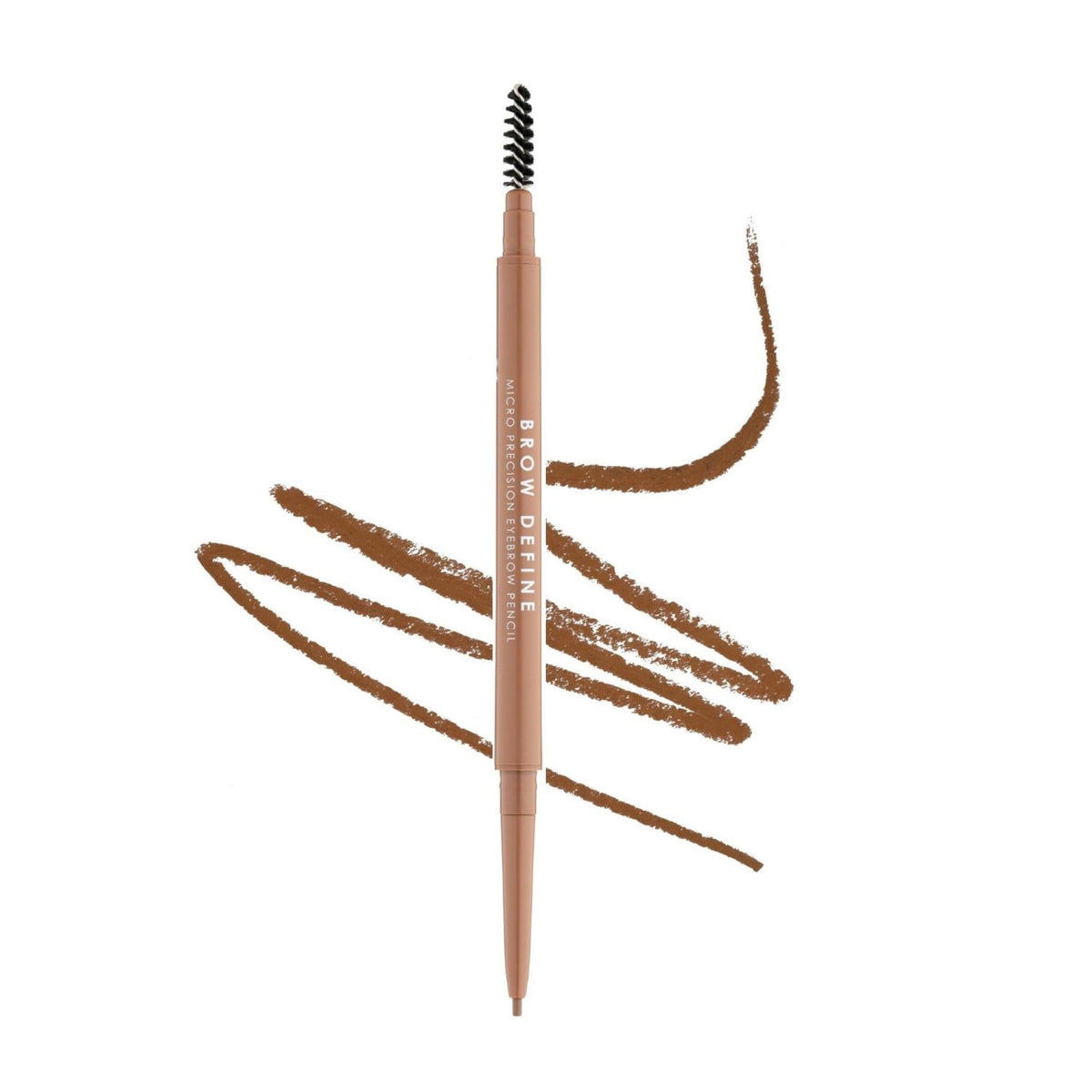 MUA Brow Define Micro Eyebrow Pencil - Light Brown | Vegan & Cruelty Free | Built-in Spoolie Brush