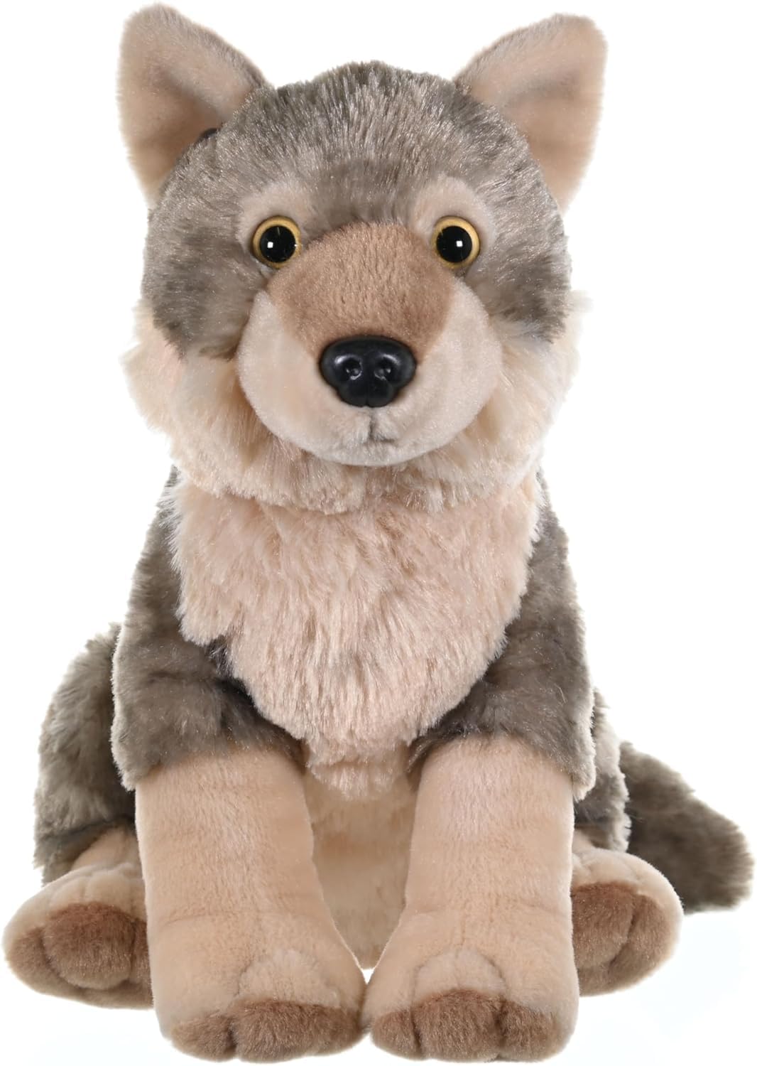 WILD REPUBLIC Wolf Cub Stuffed Animal - 30 cm Grey Plush Toy for Kids | Washable | Realistic Features 2