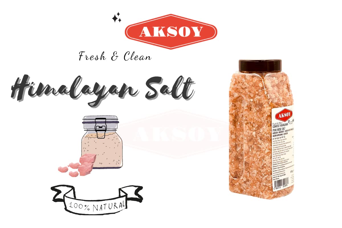 AKSOY Pink Himalayan Salt - Coarse Grain | 1.15KG | GMO Free 2