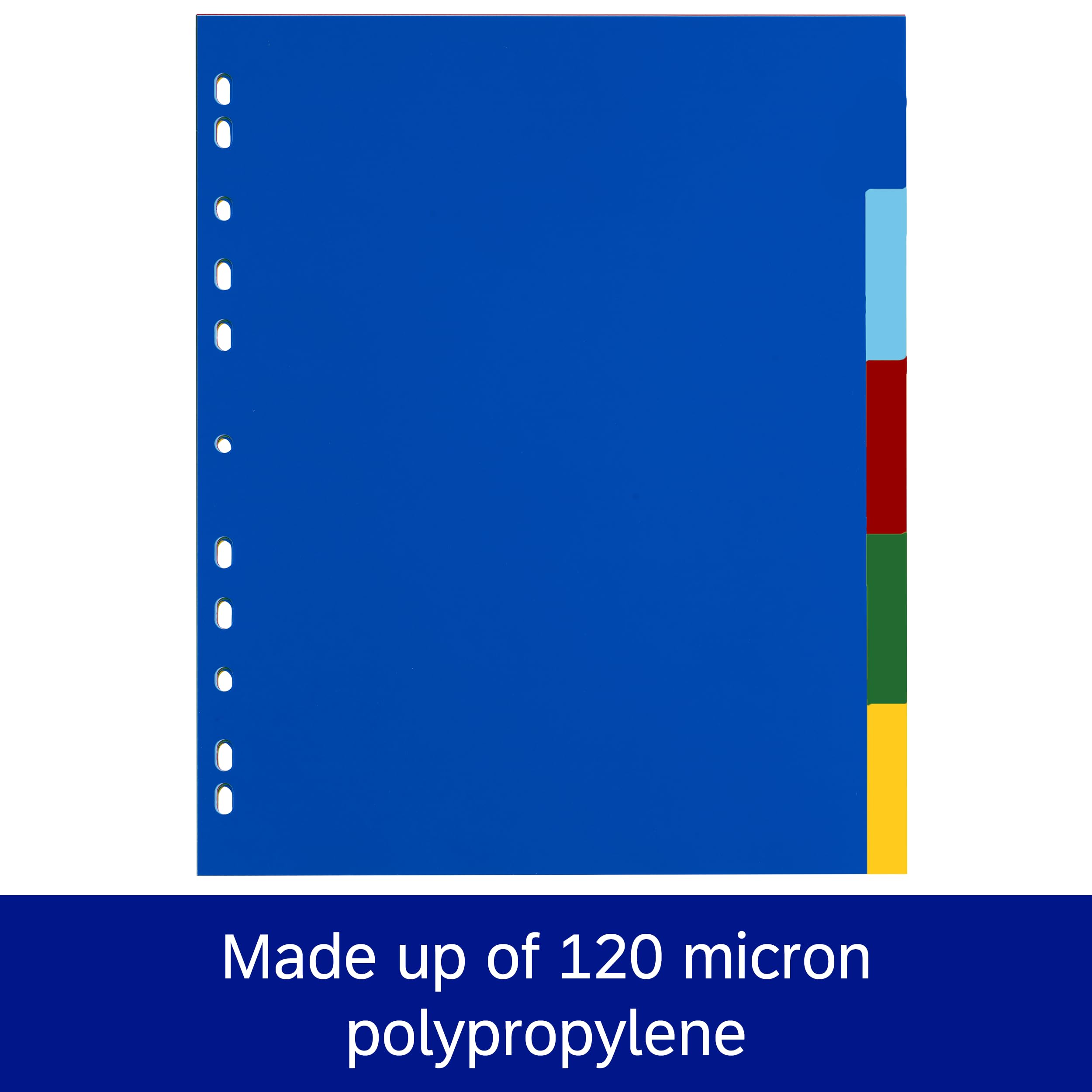 Oxford A4 Plastic Dividers - 5 Part Indexing System | Polypropylene | Assorted Colours 5