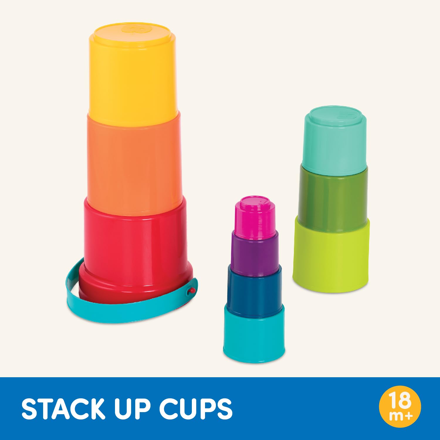 Battat BT4711Z 10 pcs – Plastic Nesting Bucket with Carry Handle – Water & Sand Play 2