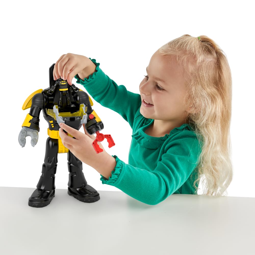 Fisher-Price Imaginext DC Super Friends Batman Insider & Exo Suit Robot with Lights & Sounds | Ages 3+