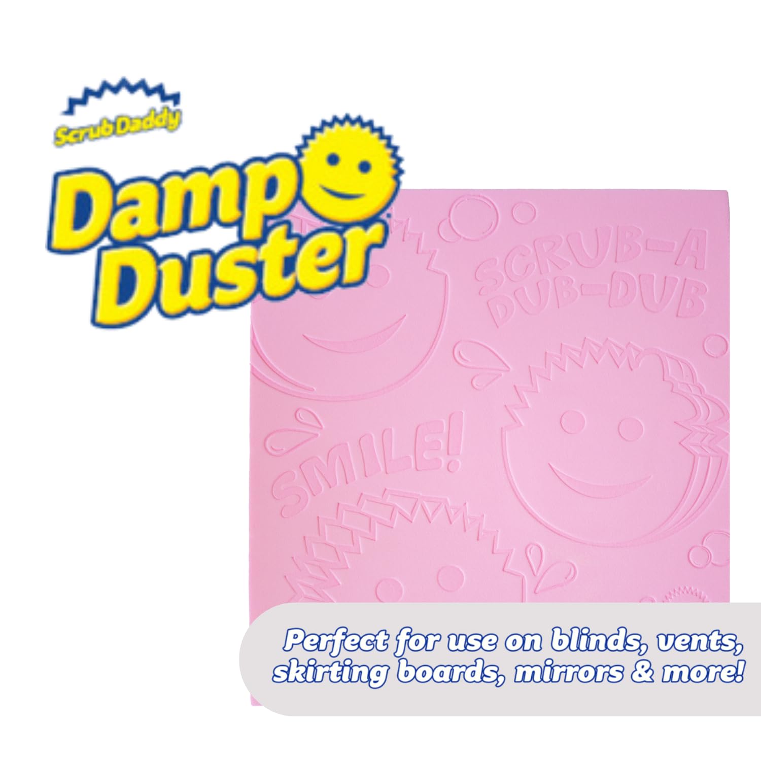 Scrub Daddy Damp Duster Towel - Traps Dust, Reusable Foam Cleaner | Pink | 265x180x3mm 2