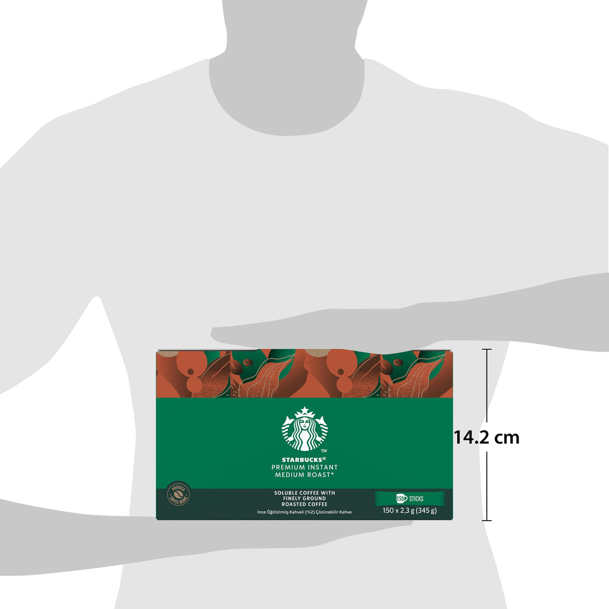 STARBUCKS Instant Coffee Medium Roast - 150 Sticks, 345 g