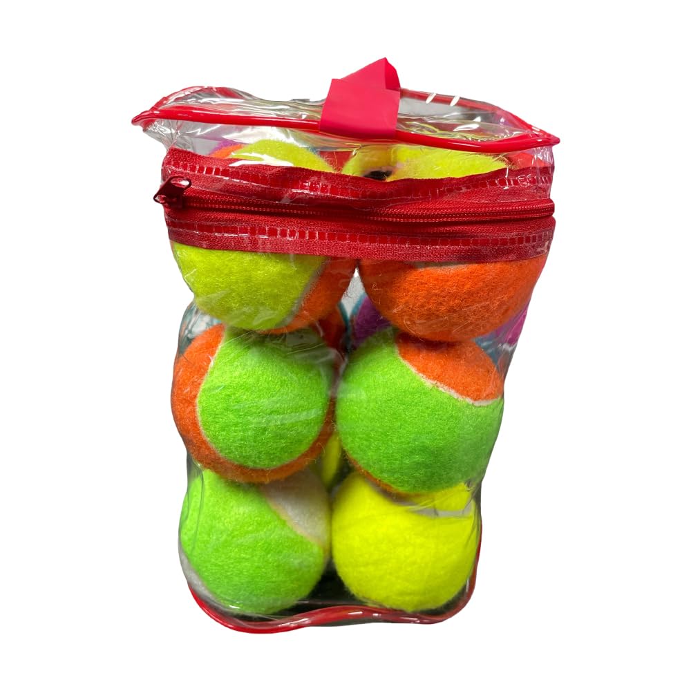 1ABOVE 12-Pack Multi-Colour Tennis Balls for Dogs - Lightweight Fetch Toy